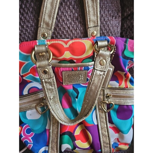 Coach F21361 Poppy Pop Signature C Spotlight Tote Hand/Shoulder Multicolored Bag - Picture 7 of 16